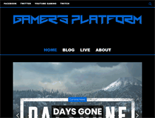 Tablet Screenshot of gamersplatform.net